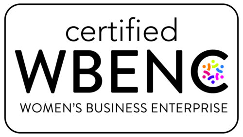 WBENC Certified Women's Business Enterprise logo featuring a colorful abstract design within the letter C, representing the esteemed Women’s Business Enterprise Certification.